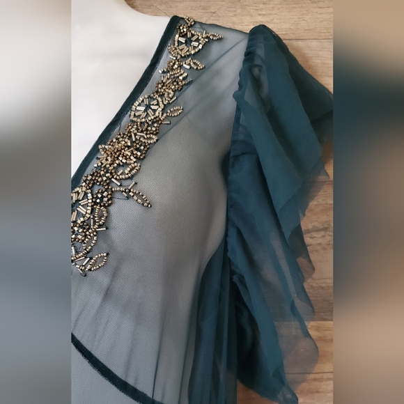 Free People Annabelle Embellished Green Maxi Slip Dress - Picture 5 of 10